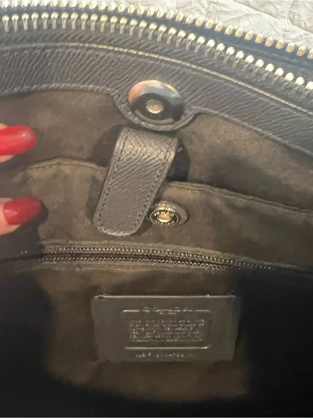 Coach Smoke Grey Pebbled Leather Men's Briefcase with Removable Shoulder Strap